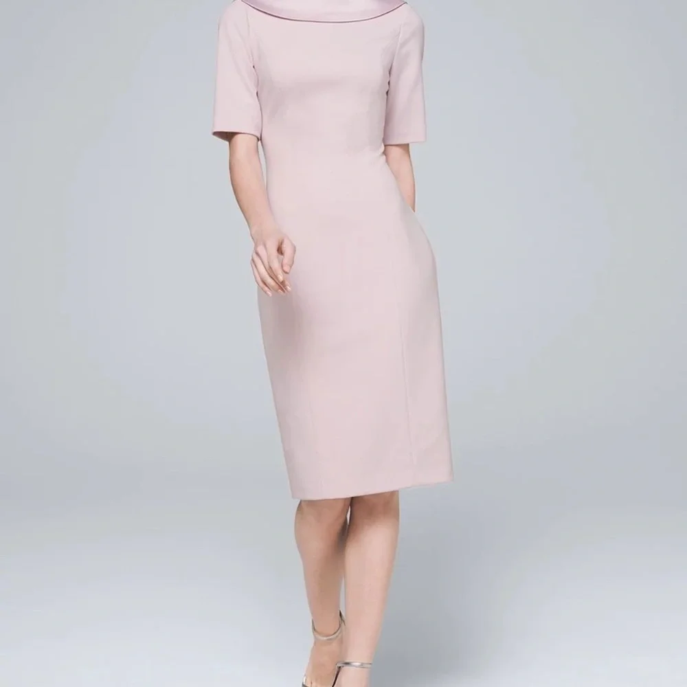 White House black market dress brand new size 4 baby pink elegant beautiful chic - Picture 3 of 4